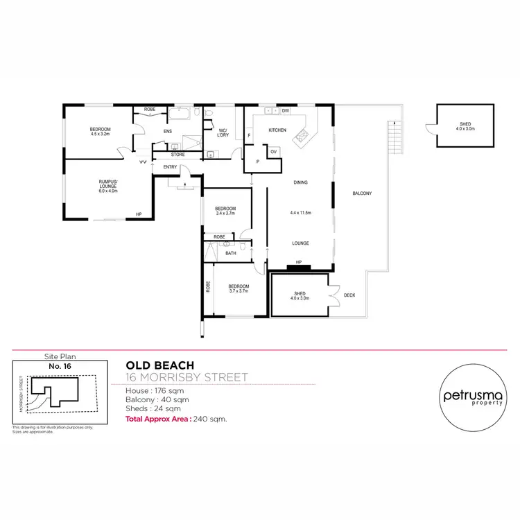 Floorplan of Homely house listing, 16 Morrisby Road, Old Beach TAS 7017