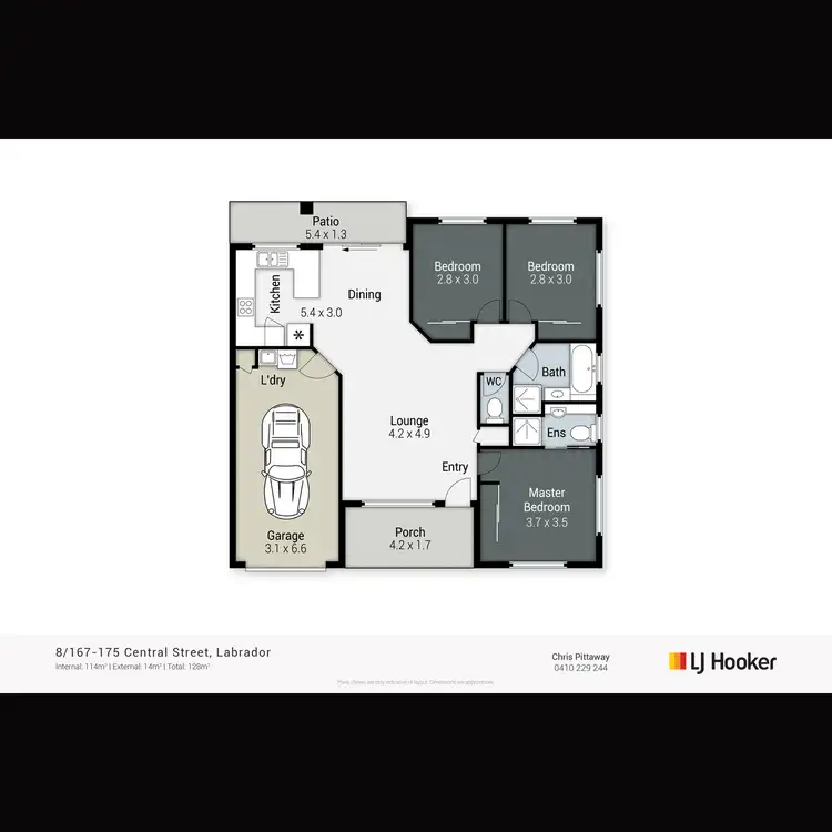 Floorplan of Homely villa listing, 8/167-175 Central Street, Labrador QLD 4215
