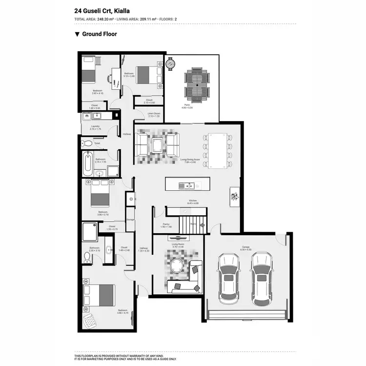 Floorplan of Homely house listing, 24 Guseli Court, Kialla VIC 3631
