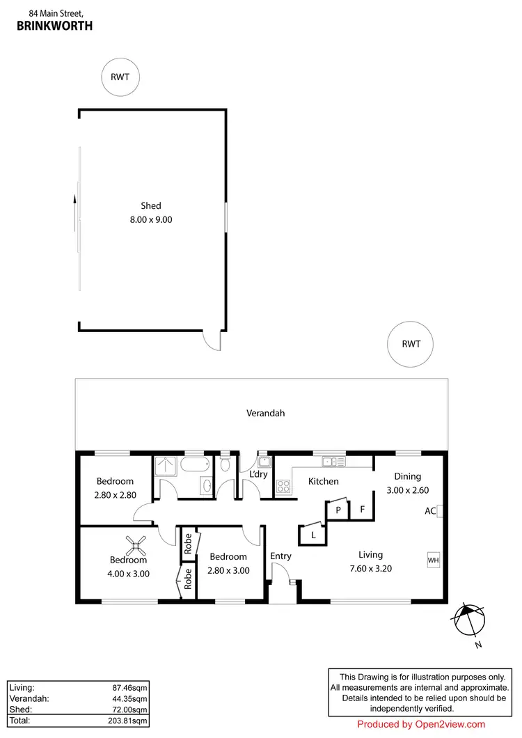 Floorplan of Homely house listing, 84 Main Street, Brinkworth SA 5464