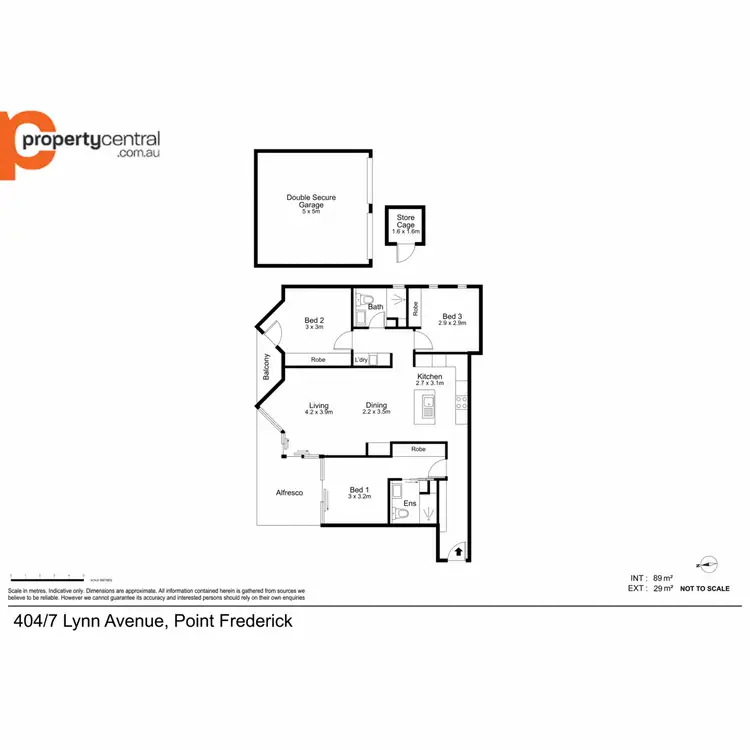 Floorplan of Homely apartment listing, 404/7 Lynn Avenue, Point Frederick NSW 2250
