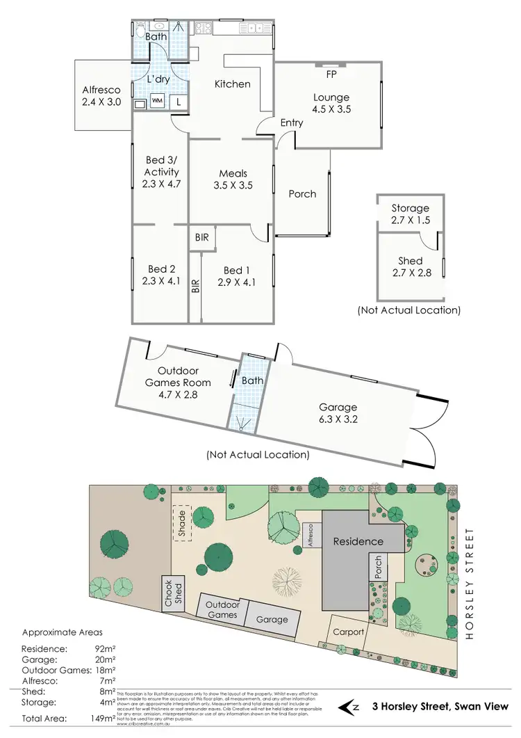 Floorplan of Homely house listing, 3 Horsley Street, Swan View WA 6056