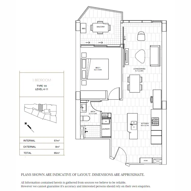 Floorplan of Homely apartment listing, 25 Shafston Avenue, Kangaroo Point QLD 4169