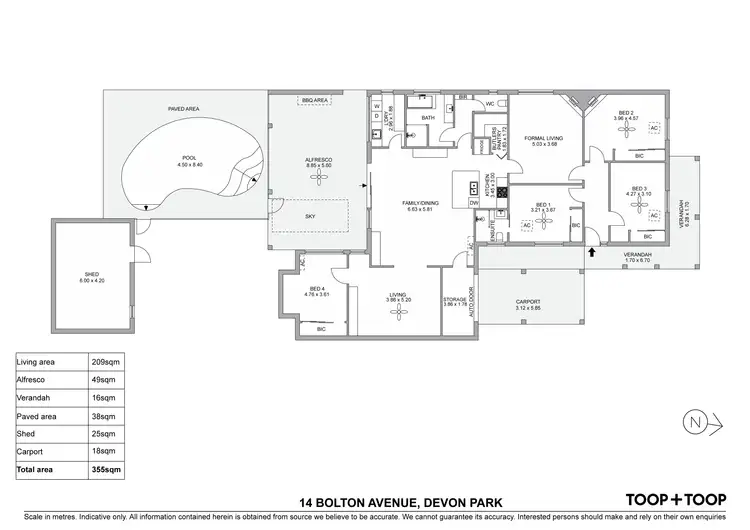 Floorplan of Homely house listing, 14 Bolton Avenue, Devon Park SA 5008