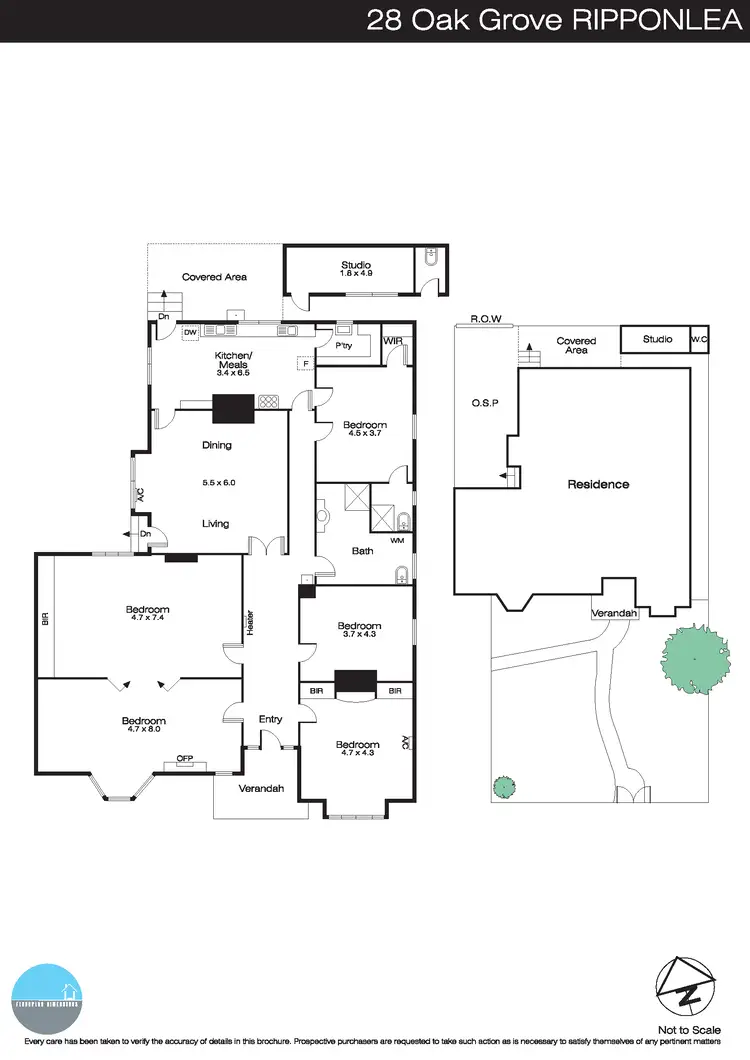 Floorplan of Homely house listing, 28 Oak Grove, Ripponlea VIC 3185
