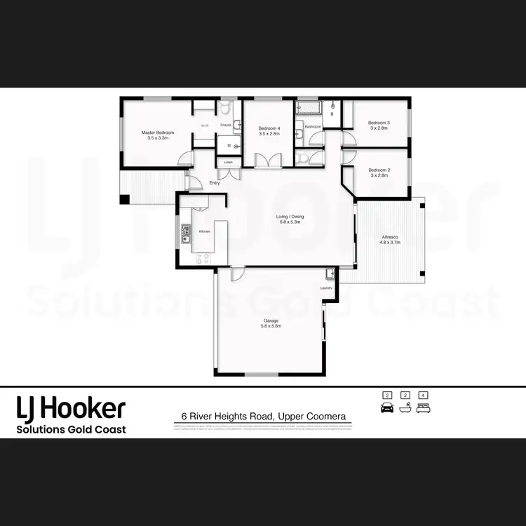Floorplan of Homely house listing, 6 River Heights Road, Upper Coomera QLD 4209