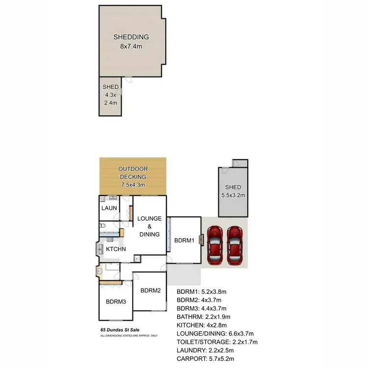 Floorplan of Homely house listing, 65 Dundas Street, Sale VIC 3850