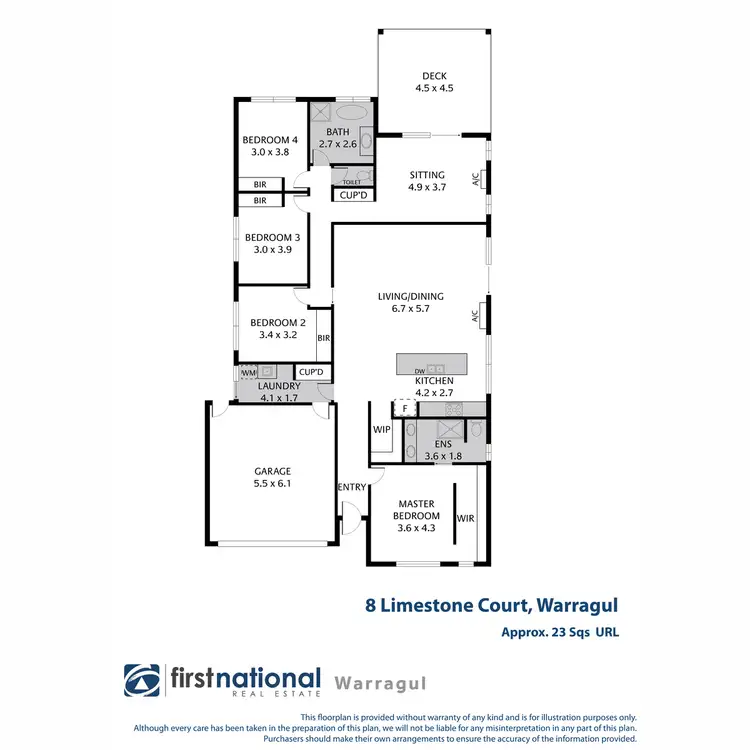 Floorplan of Homely house listing, 8 Limestone Court, Warragul VIC 3820