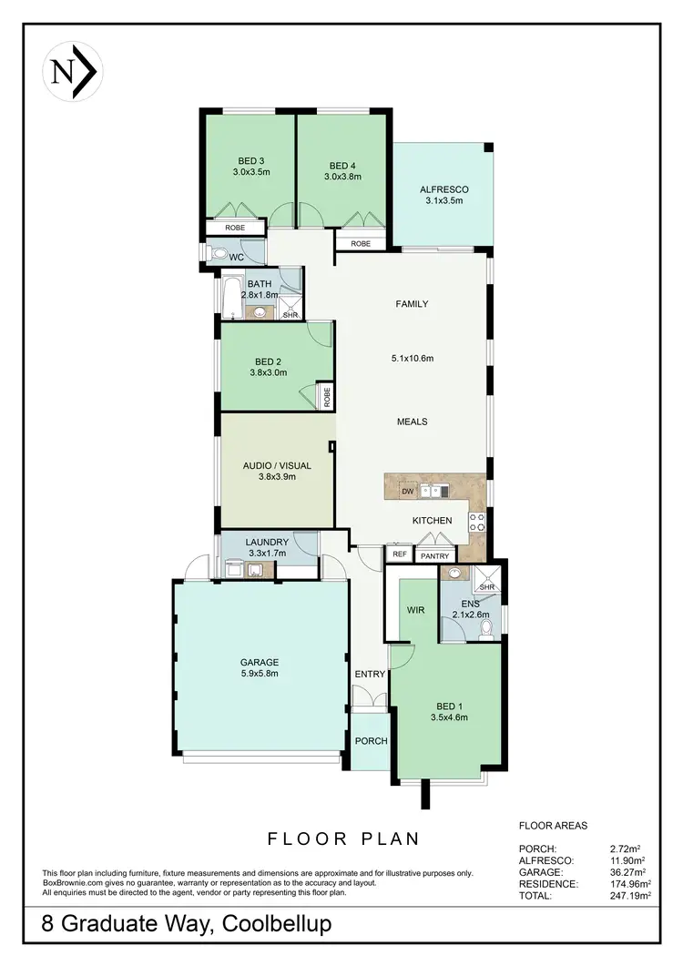 Floorplan of Homely house listing, 8 Graduate Way, Coolbellup WA 6163