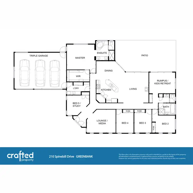 Floorplan of Homely house listing, 210 Spinebill Drive, Greenbank QLD 4124