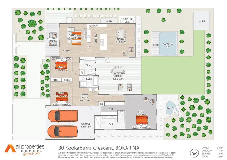 Floorplan of Homely house listing, 30 Kookaburra Crescent, Bokarina QLD 4575