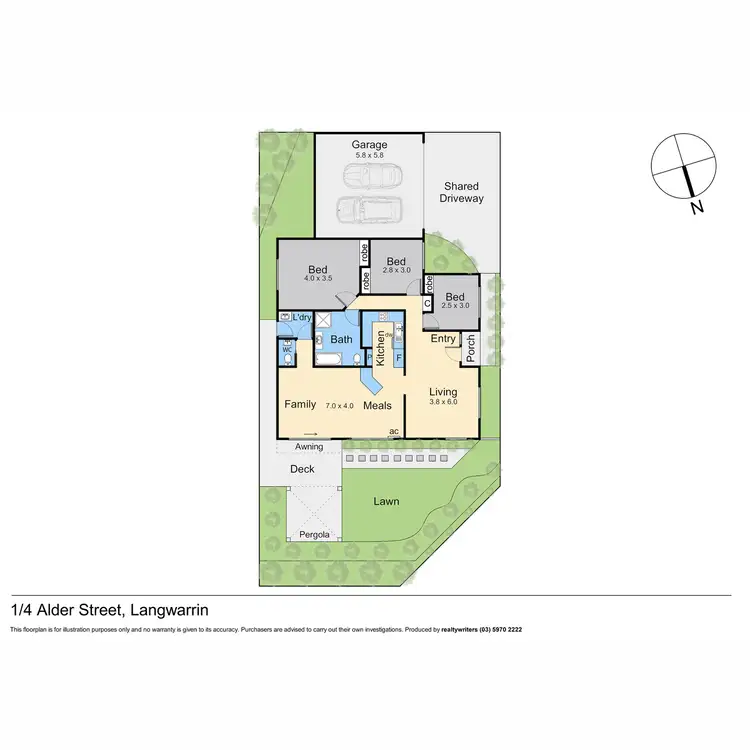 Floorplan of Homely unit listing, 1/4 Alder Street, Langwarrin VIC 3910