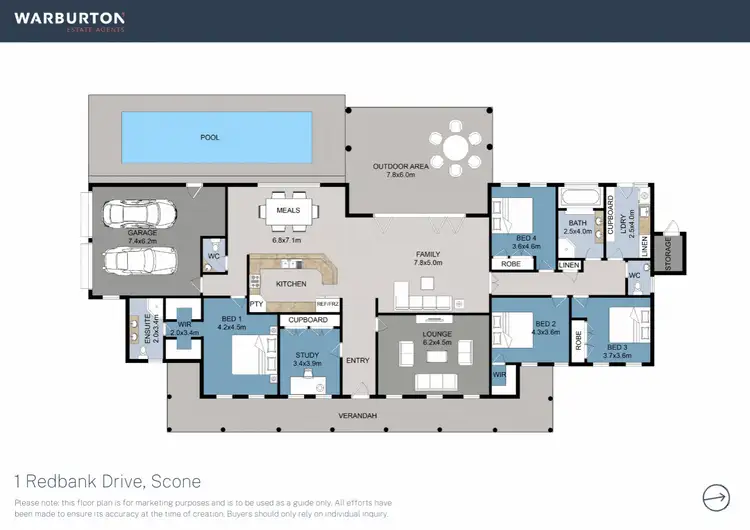 Floorplan of Homely house listing, 1 Redbank Drive, Scone NSW 2337