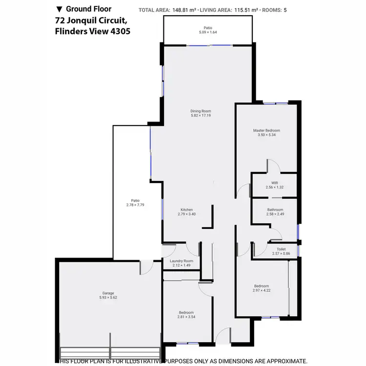 Floorplan of Homely house listing, 72 Jonquil Circuit, Flinders View QLD 4305