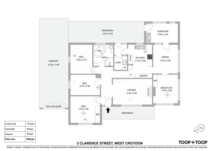 Floorplan of Homely house listing, 2 Clarence Street, West Croydon SA 5008