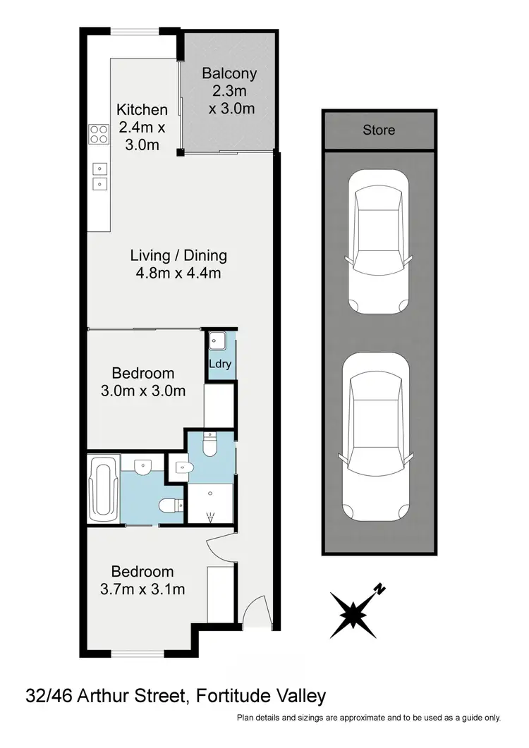 Floorplan of Homely apartment listing, 32/46 Arthur Street, Fortitude Valley QLD 4006