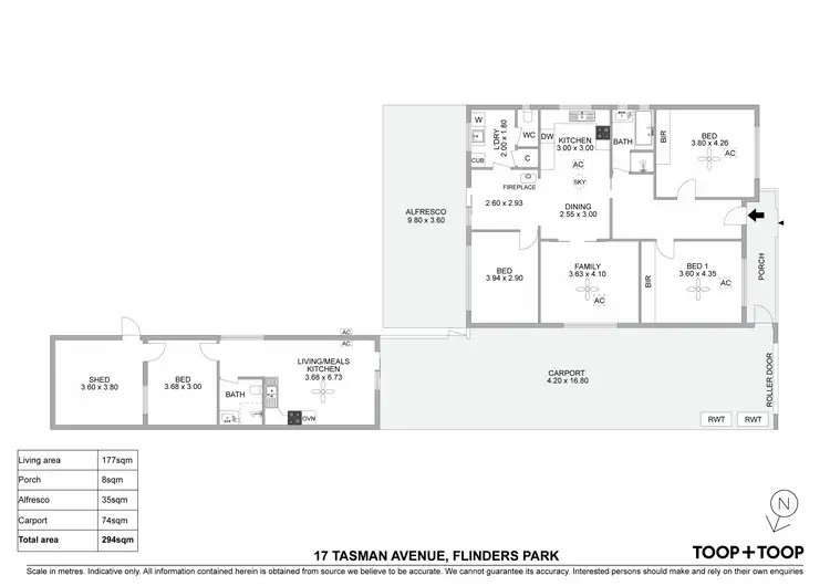 Floorplan of Homely house listing, 17 Tasman Avenue, Flinders Park SA 5025