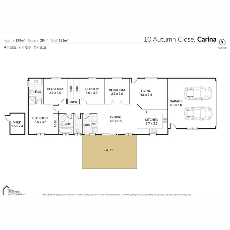 Floorplan of Homely house listing, 10 Autumn Close, Carina QLD 4152