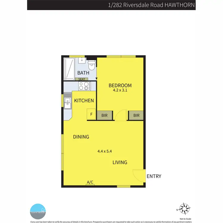 Floorplan of Homely apartment listing, Unit 1/282 Riversdale Road, Hawthorn East VIC 3123