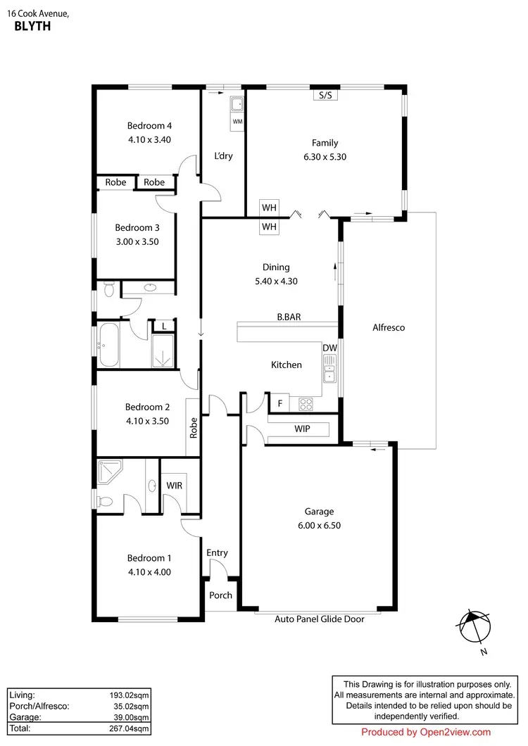 Floorplan of Homely house listing, 16 Cook Avenue, Blyth SA 5462
