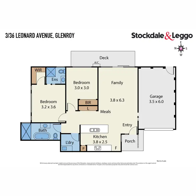 Floorplan of Homely unit listing, 3/36 Leonard Avenue, Glenroy VIC 3046