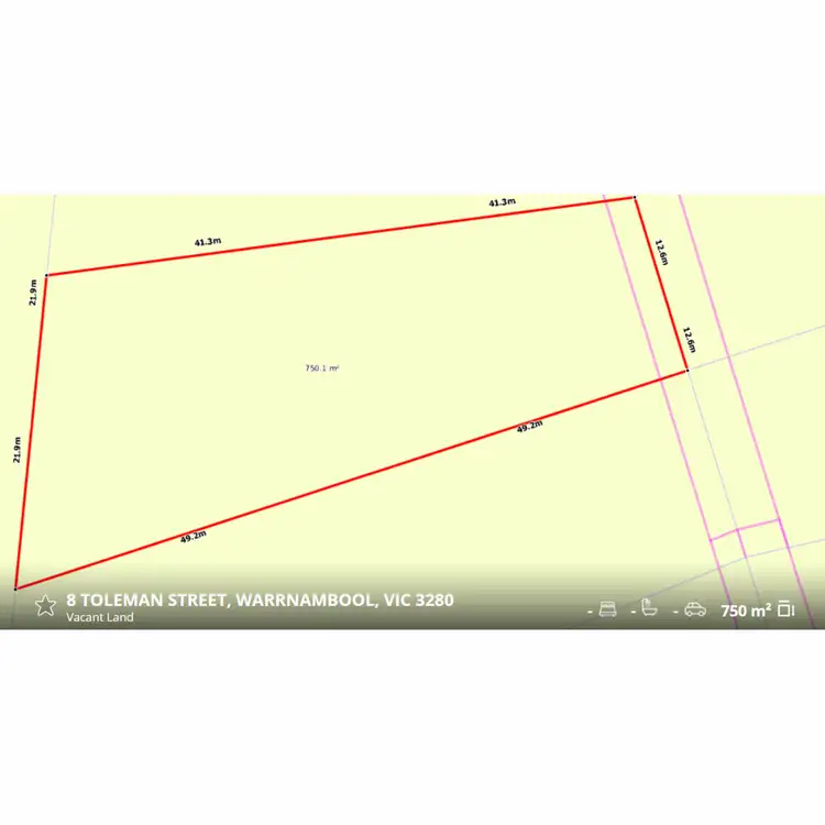 Floorplan of Homely land listing, 8 Toleman Street, Warrnambool VIC 3280