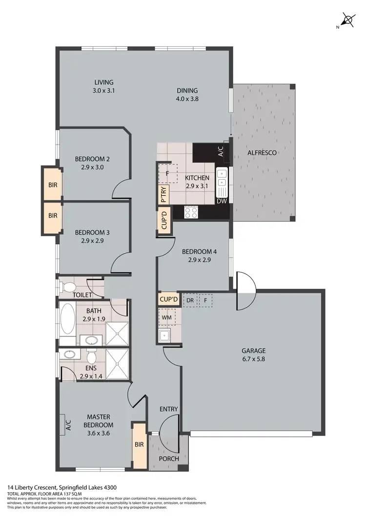 Floorplan of Homely house listing, 14 Liberty Crescent, Springfield Lakes QLD 4300