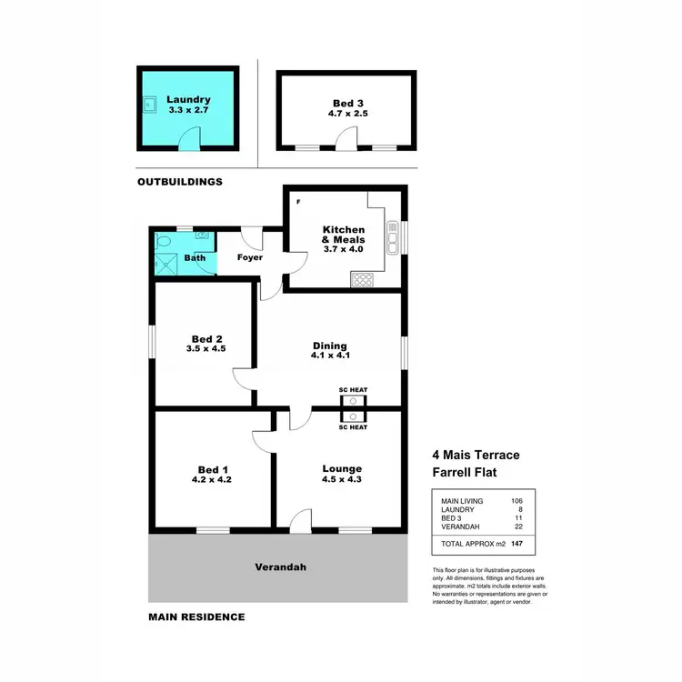 Floorplan of Homely house listing, 4 Mais Terrace, Farrell Flat SA 5416