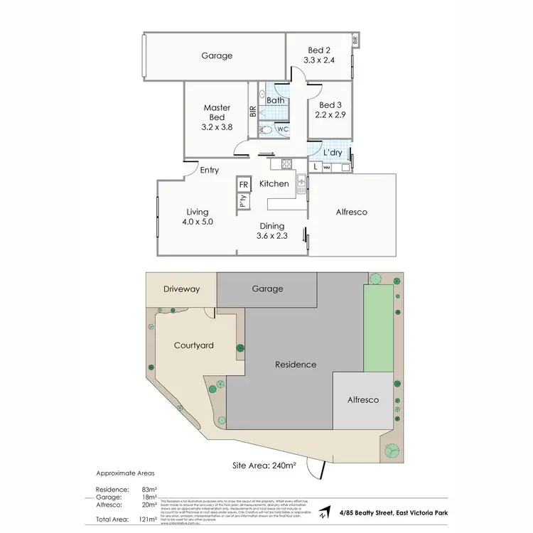 Floorplan of Homely villa listing, 4/85 Beatty Avenue, East Victoria Park WA 6101