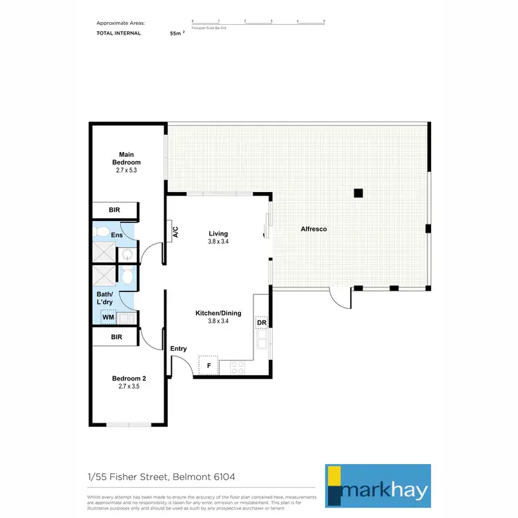 Floorplan of Homely block of units listing, 55 Fisher Street, Belmont WA 6104
