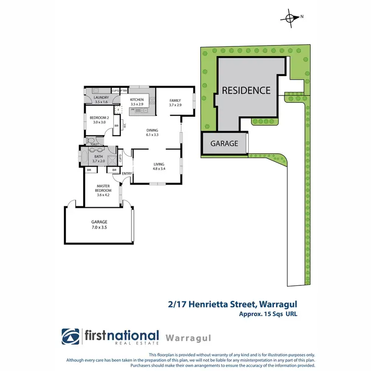 Floorplan of Homely townhouse listing, 2/17 Henrietta Street, Warragul VIC 3820