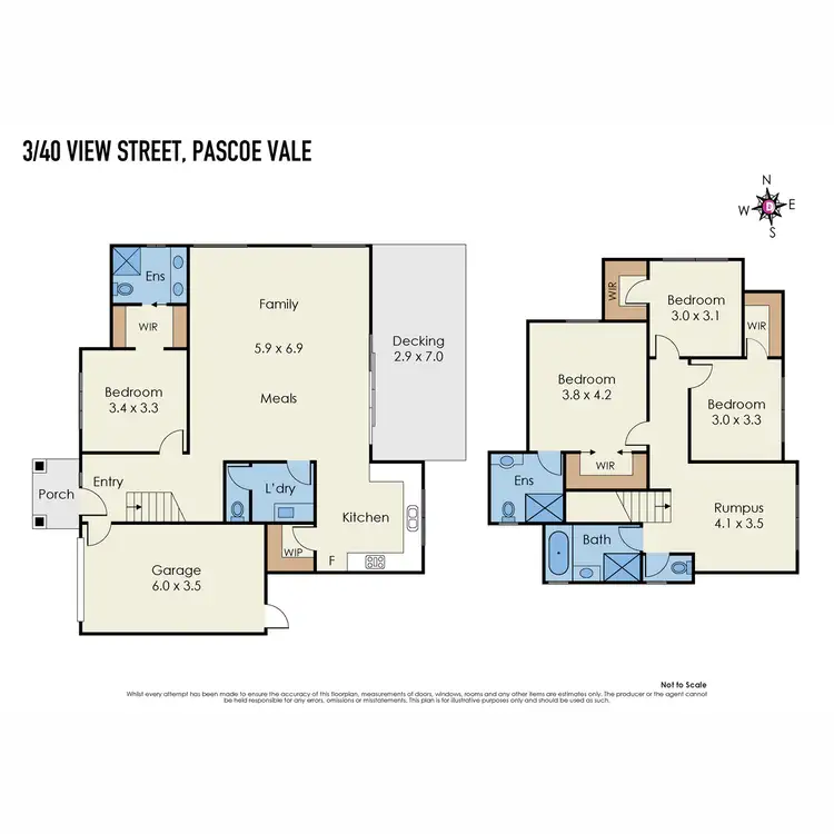 Floorplan of Homely townhouse listing, 1-3/40 View Street, Pascoe Vale VIC 3044