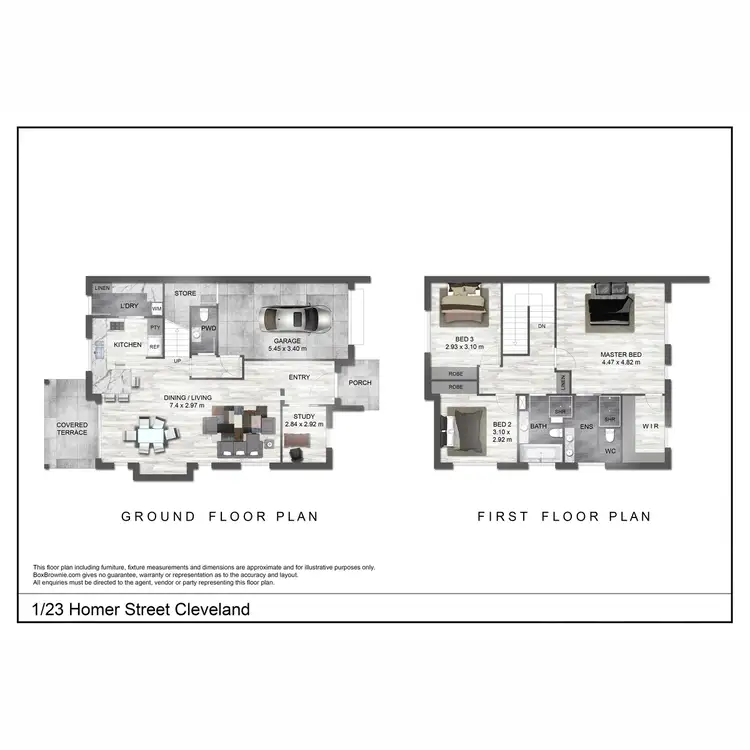 Floorplan of Homely townhouse listing, 1/23 Homer Street, Cleveland QLD 4163