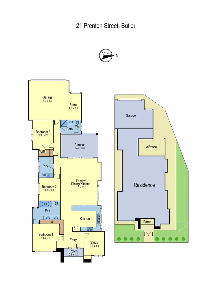Floorplan of Homely house listing, 21 Prenton Street, Butler WA 6036
