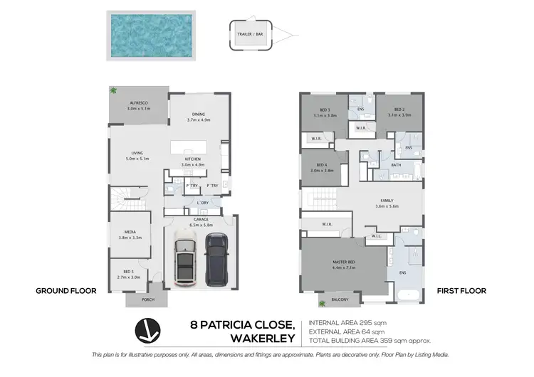 Floorplan of Homely house listing, 8 Patricia Close, Wakerley QLD 4154