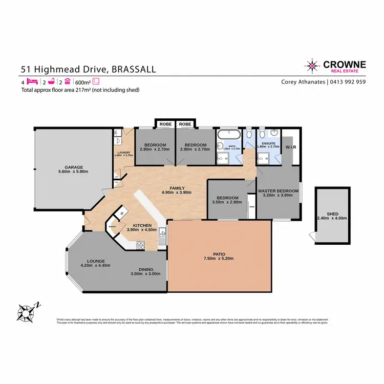 Floorplan of Homely house listing, 51 Highmead Drive, Brassall QLD 4305