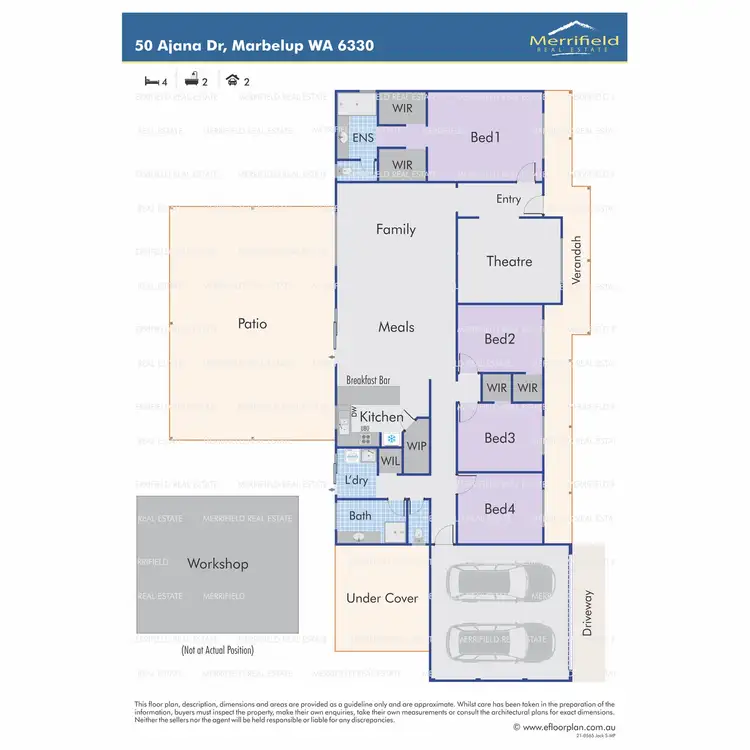 Floorplan of Homely house listing, 50 Ajana Drive, Marbelup WA 6330