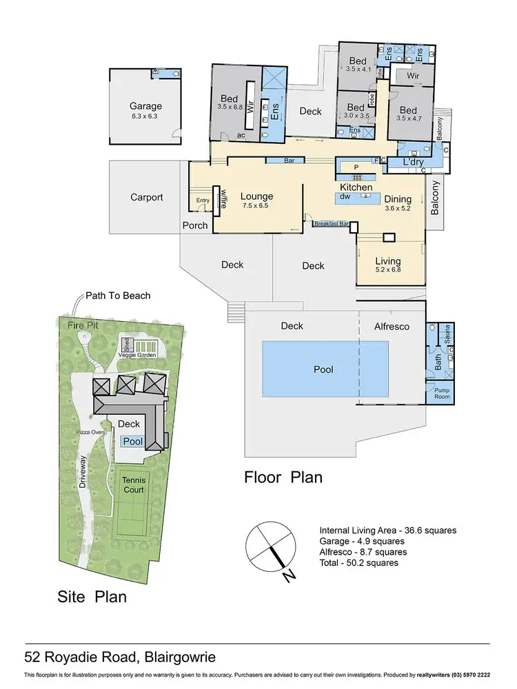 Floorplan of Homely house listing, 52 Royadie Road, Blairgowrie VIC 3942
