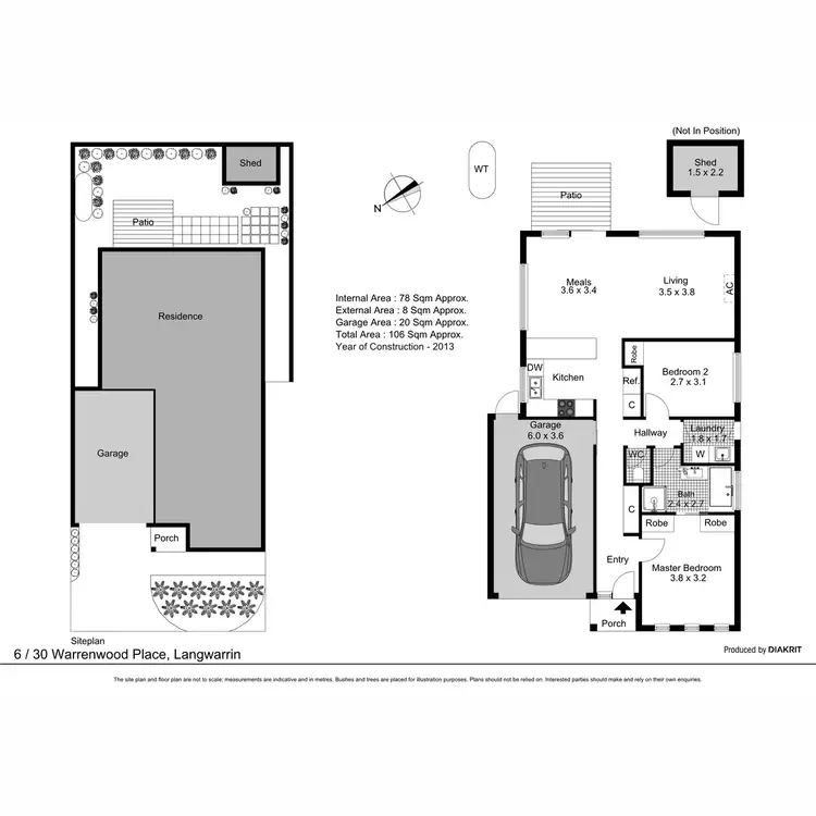Floorplan of Homely unit listing, 6/30 Warrenwood Place, Langwarrin VIC 3910