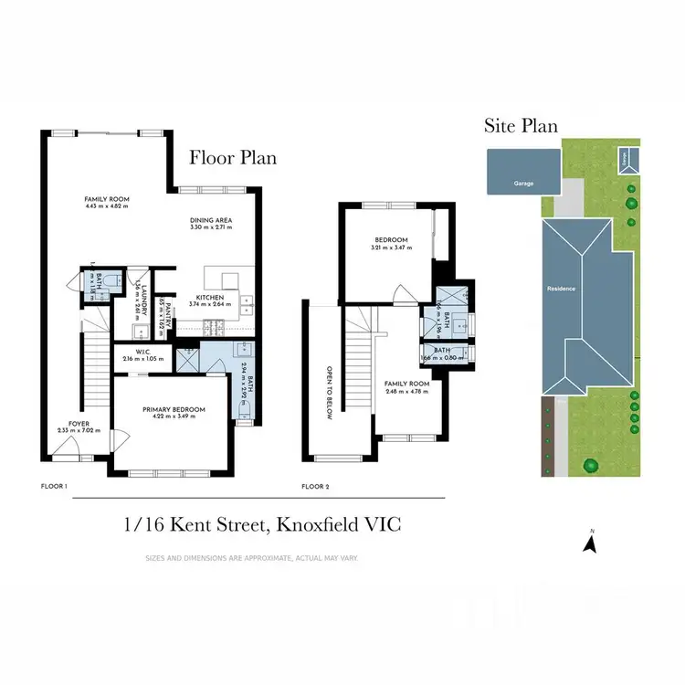 Floorplan of Homely townhouse listing, 1/16 Kent Street, Knoxfield VIC 3180