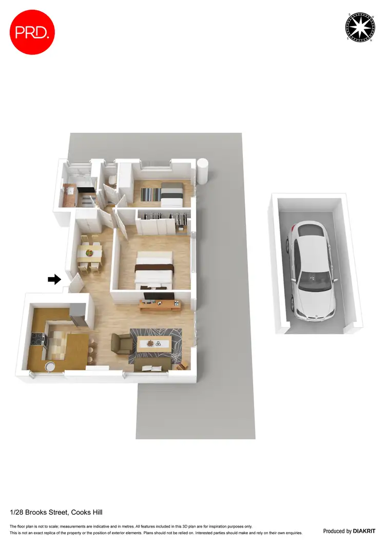 Floorplan of Homely unit listing, 1/28 Brooks Street, Cooks Hill NSW 2300