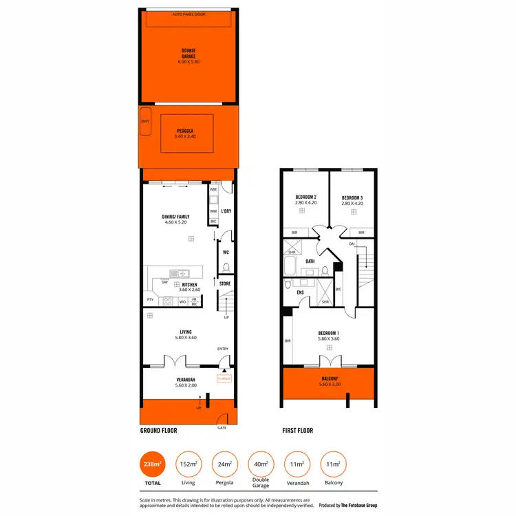 Floorplan of Homely townhouse listing, 8 Carbone Terrace, St Clair SA 5011