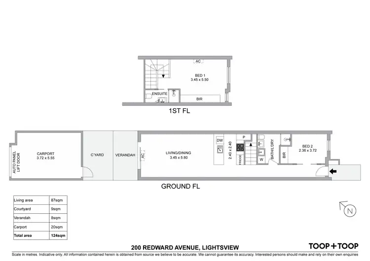 Floorplan of Homely townhouse listing, 200 Redward Avenue, Lightsview SA 5085