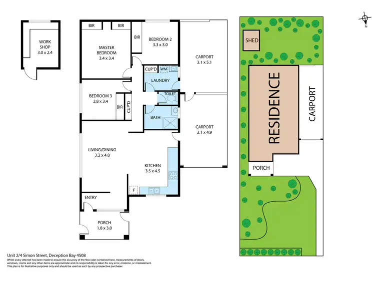 Floorplan of Homely unit listing, 2/4 Simon Street, Deception Bay QLD 4508