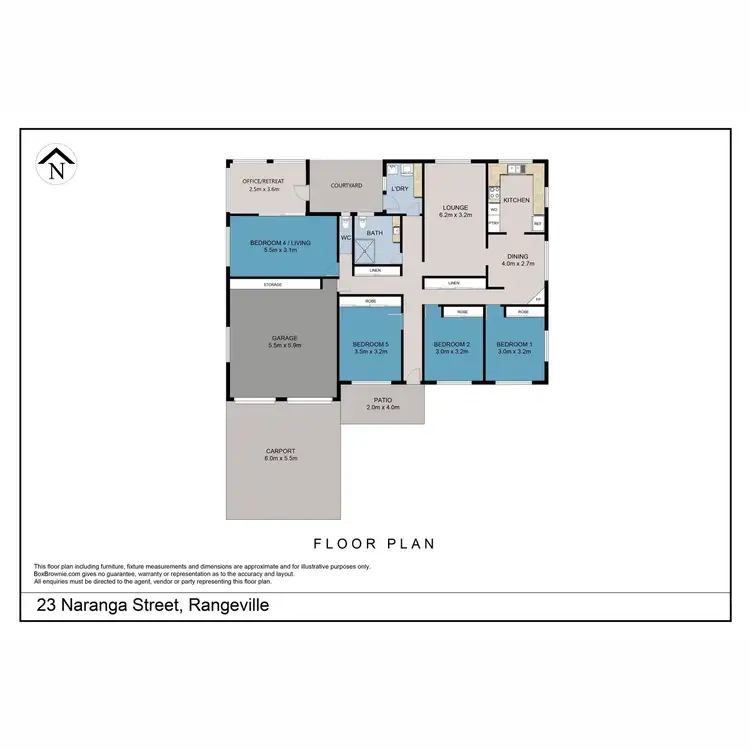 Floorplan of Homely house listing, 23 Naranga Street, Rangeville QLD 4350