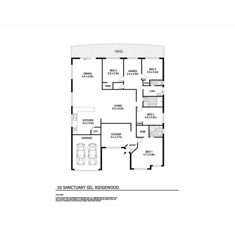Floorplan of Homely house listing, 10 Sanctuary Gardens, Ridgewood WA 6030
