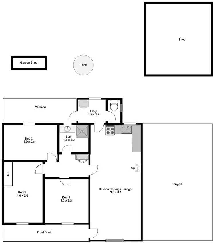 Floorplan of Homely house listing, 27 Cronin Avenue, Port Lincoln SA 5606
