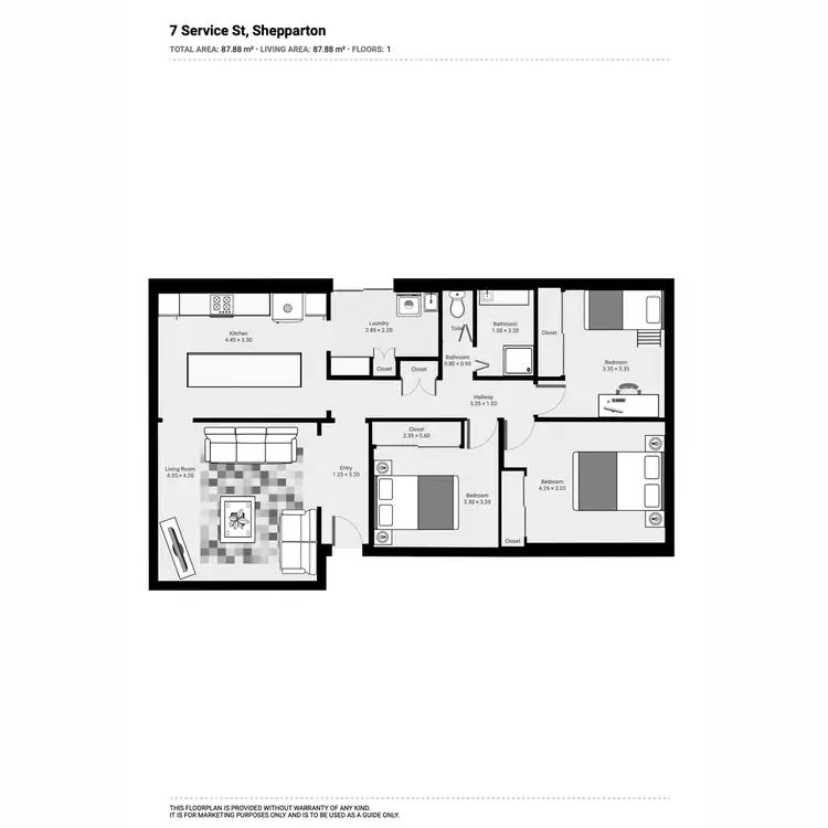 Floorplan of Homely house listing, 7 Service Street, Shepparton VIC 3630