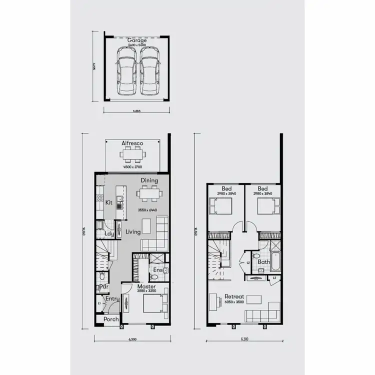 Floorplan of Homely townhouse listing, 32 Romney Street, Elderslie NSW 2570