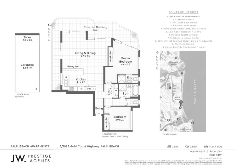 Floorplan of Homely unit listing, 3/1093 Gold Coast Highway, Palm Beach QLD 4221